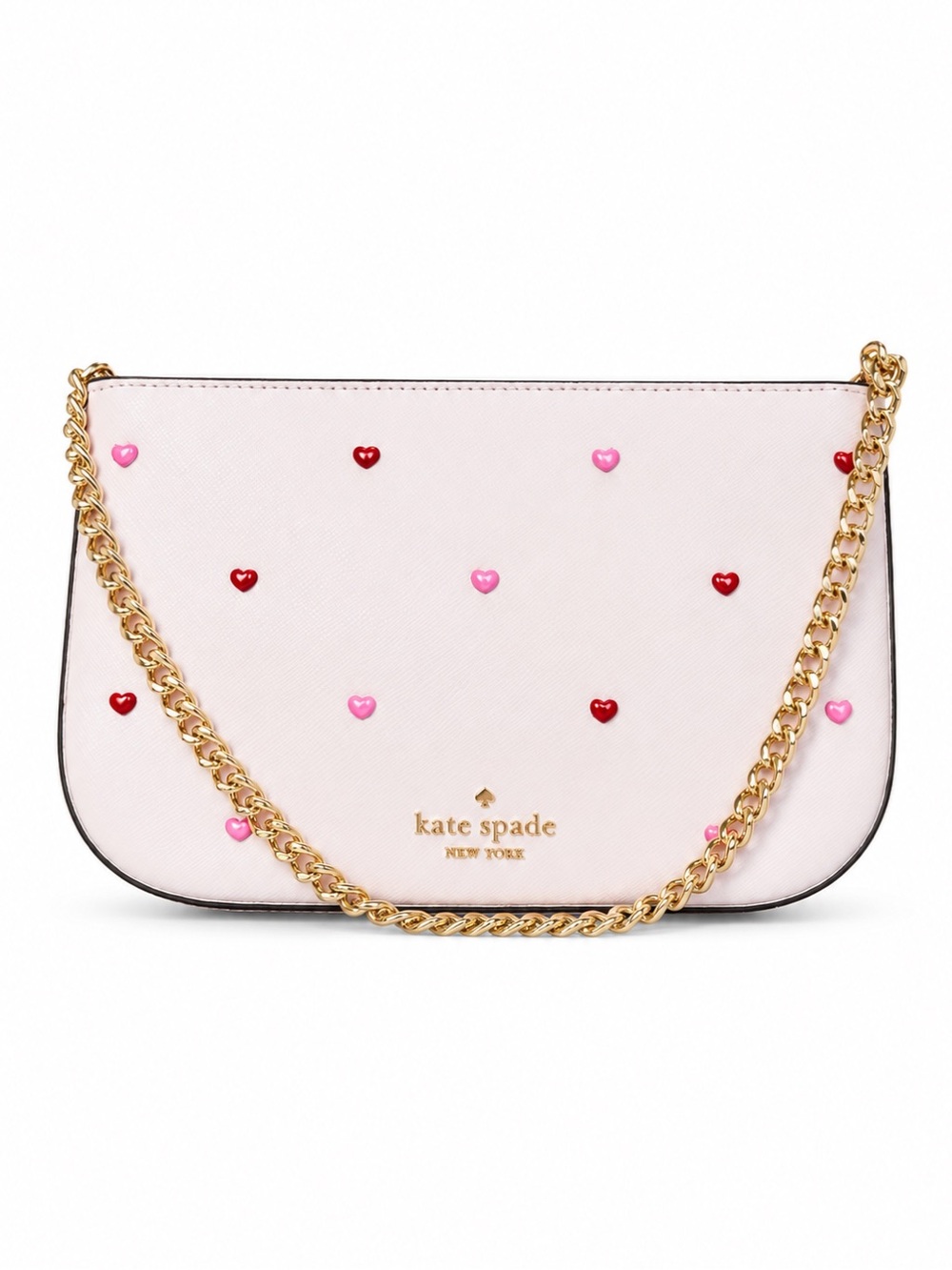 New Kate Spade Madison Heart Stud Pink Pochette MSRP $269